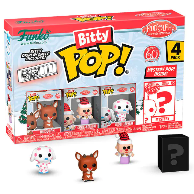 Rudolph Red Nosed Reindeer Bitty Funko POP! vinylová figúrka 4-balenie Rudolph produktová fotografia