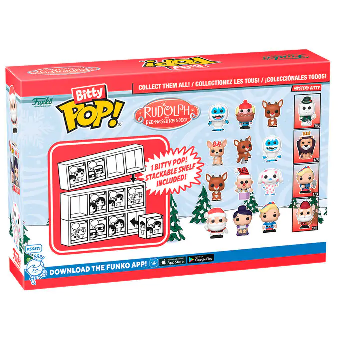 Rudolph Red Nosed Reindeer Bitty Funko POP! vinylová figúrka 4-balenie Santa produktová fotografia