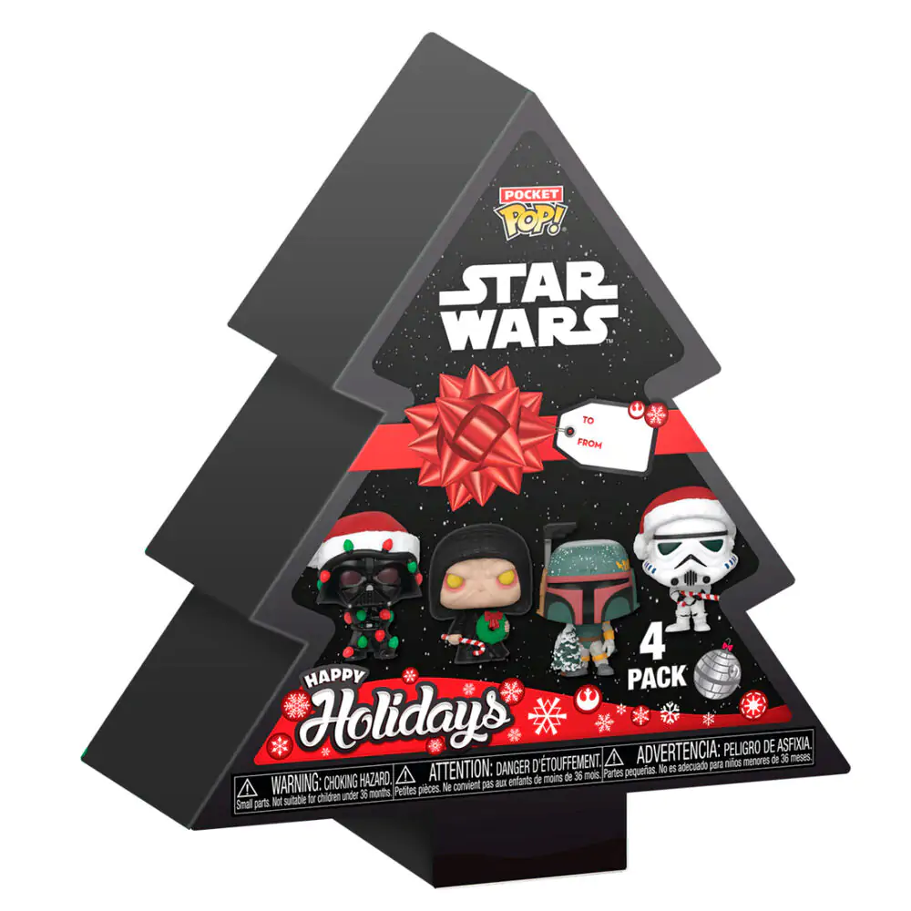 Star Wars Holiday 2024 Vreckové POP! Vinylové Kľúčenky 4-balenie Stromček Vianočný Box 4 cm produktová fotografia