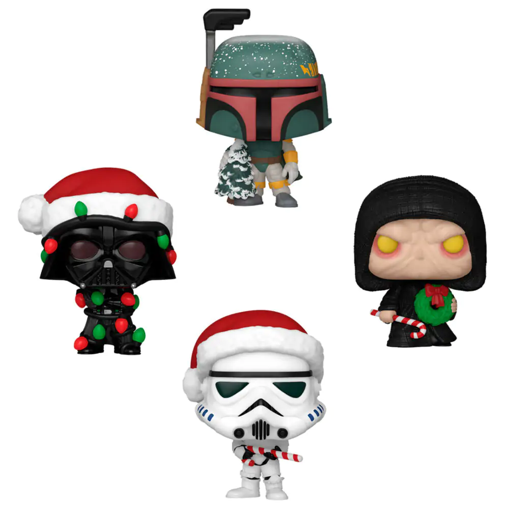 Star Wars Holiday 2024 Vreckové POP! Vinylové Kľúčenky 4-balenie Stromček Vianočný Box 4 cm produktová fotografia