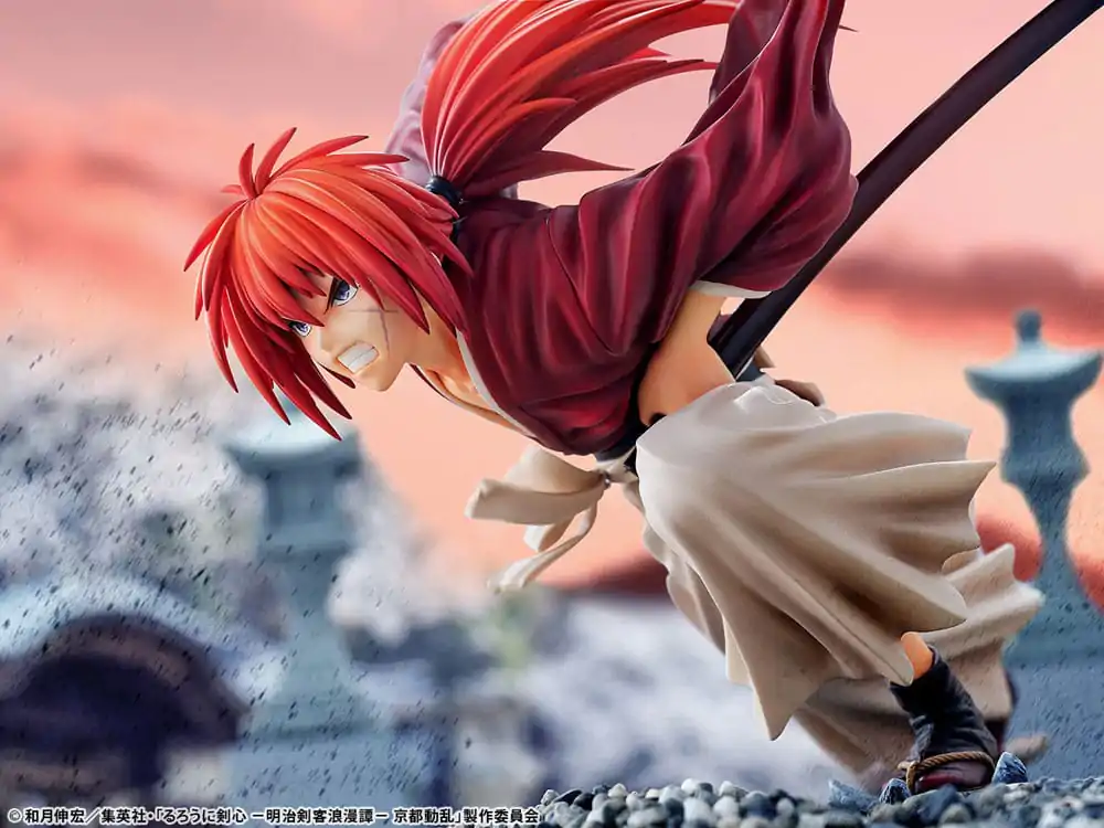 Rurouni Kenshin: Meiji Kenkaku Romantan Kyoto Douran PVC Socha 1/6 Kenshin Himura Dragon Flight of Heaven Ver. 26 cm produktová fotografia