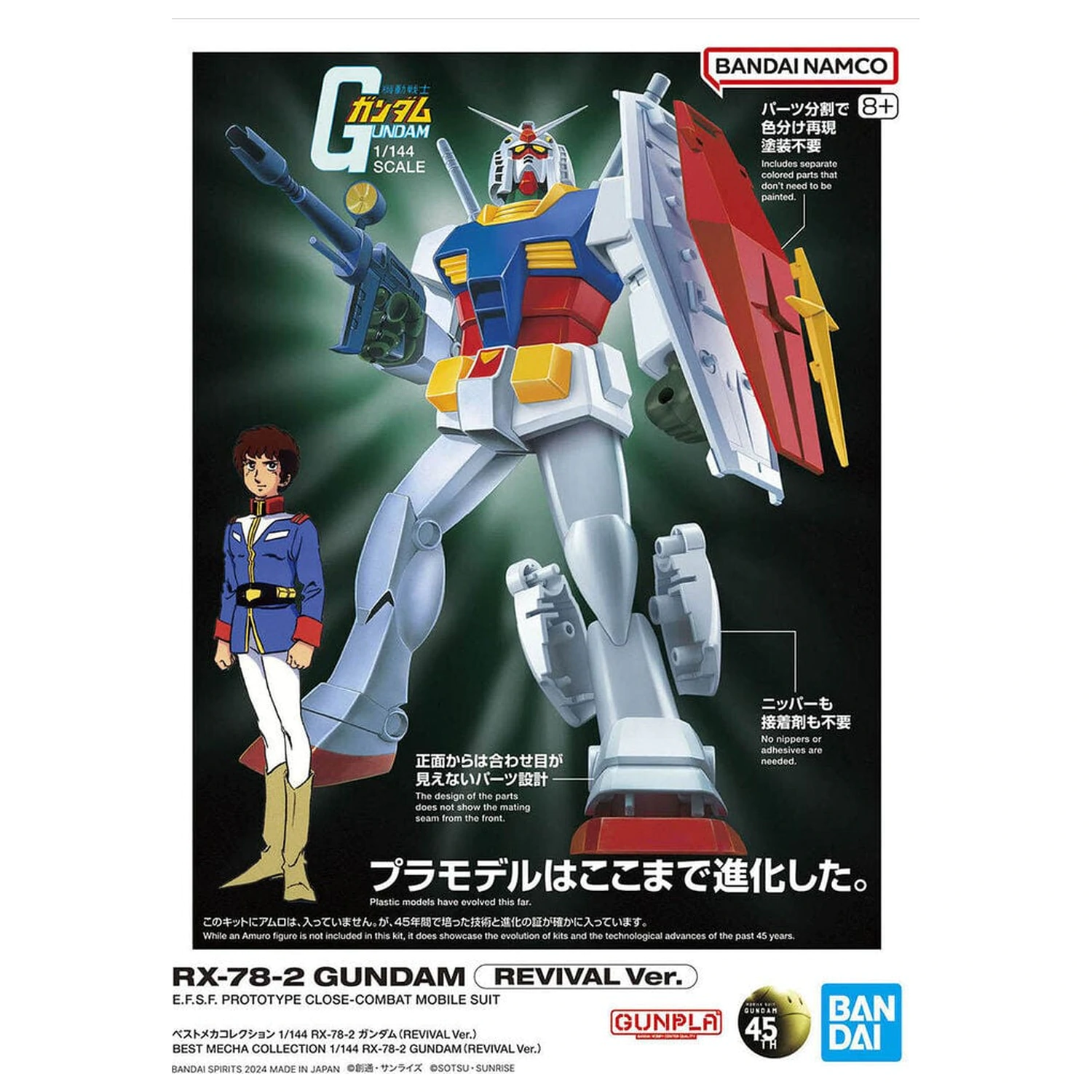 RX-78-2 Gundam Revival Ver. Modelová súprava Best Mecha Collection 1/144 produktová fotografia