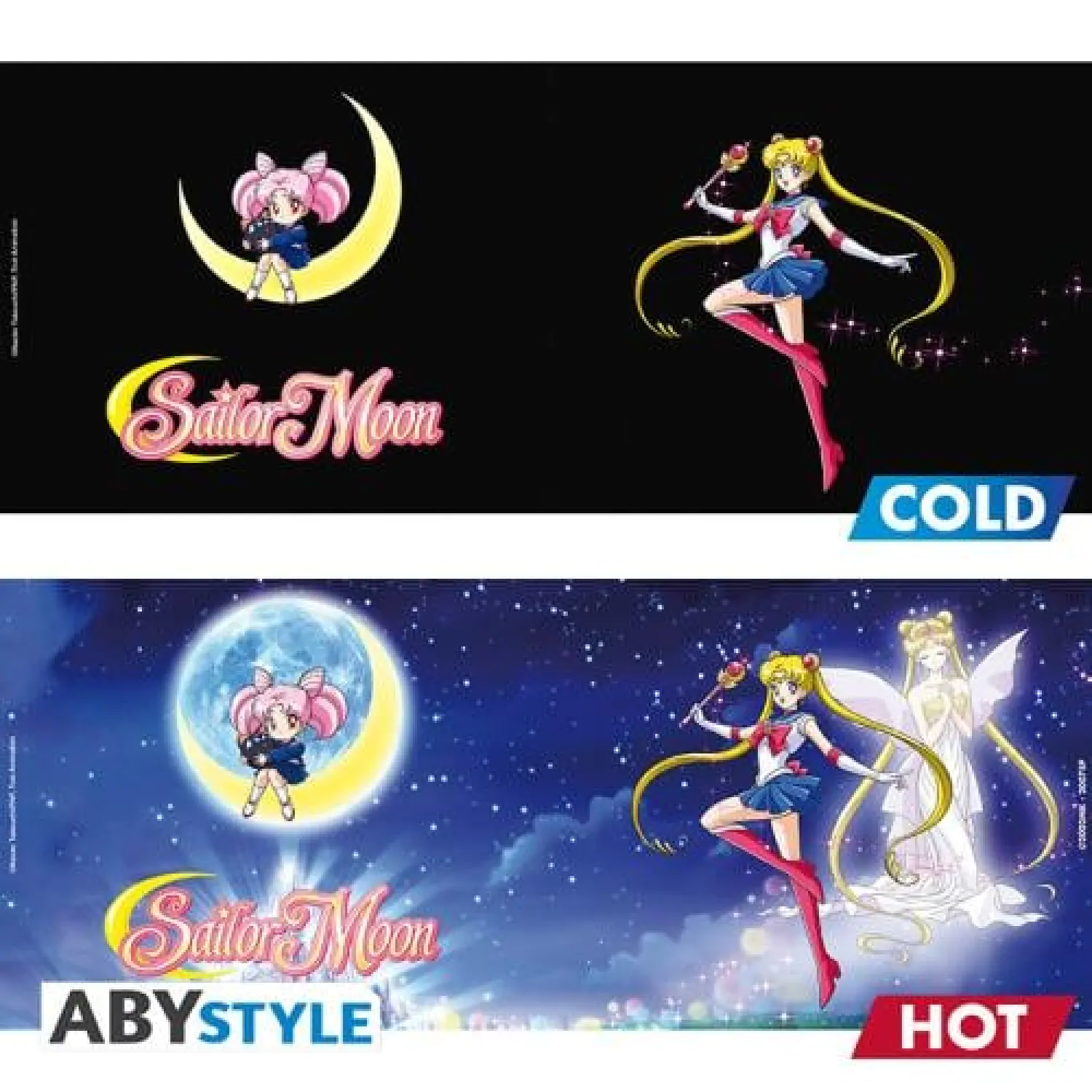 SAILOR MOON - Sailor & Chibi - Hrnček meniaci farbu 460ml produktová fotografia