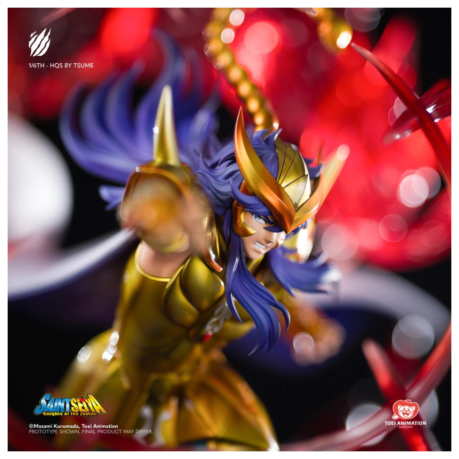 Saint Seiya Socha Scorpio Milo HQS 1/6 Od Tsume 62cm produktová fotografia
