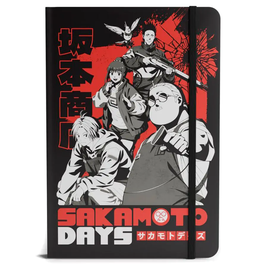 Sakamoto Days A5 prémiový zápisník produktová fotografia
