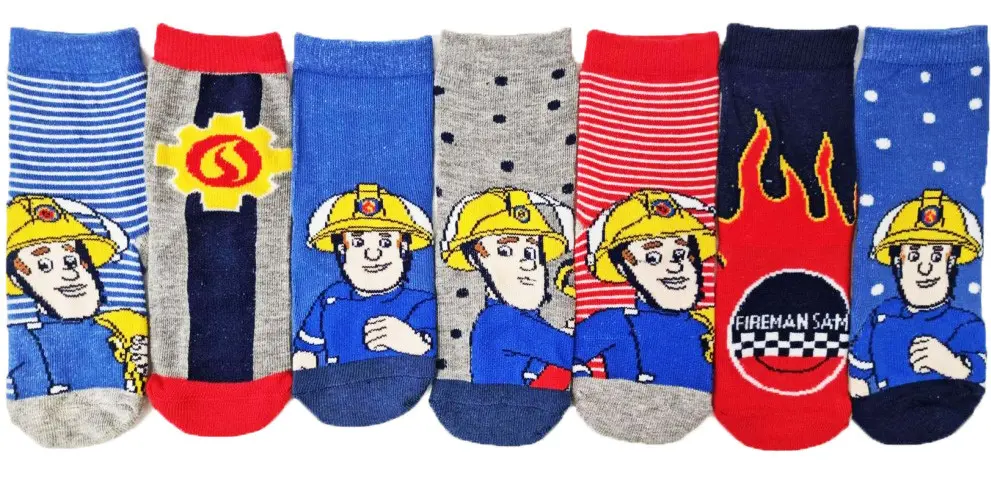Fireman Sam detské ponožky, 7 balení, veľkosť 23/26 produktová fotografia