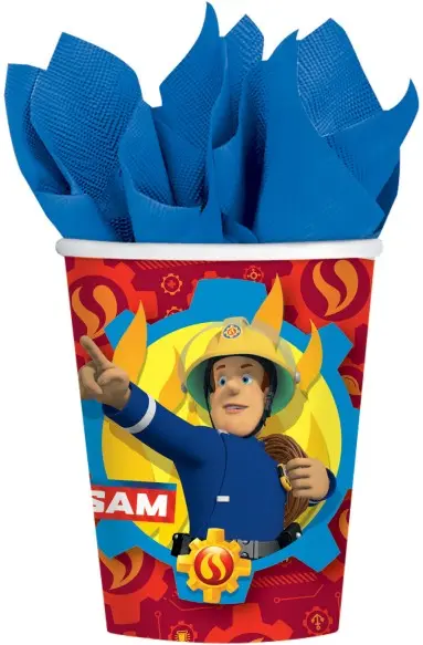 Fireman Sam papierové poháre 8 ks 250 ml produktová fotografia