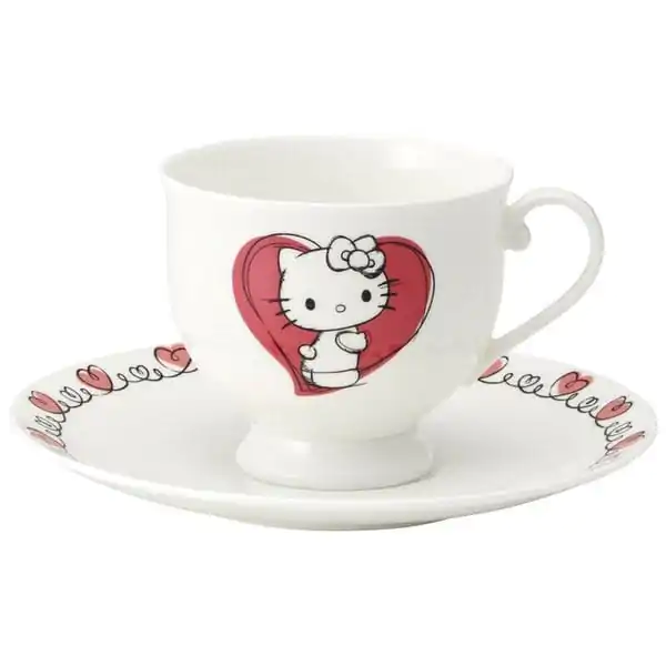 Sanrio Bone China Hrnček & Tanier Set Hello Kitty produktová fotografia