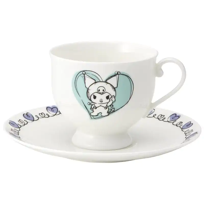 Sanrio Bone China Hrnček a Tanier Set Kuromi produktová fotografia