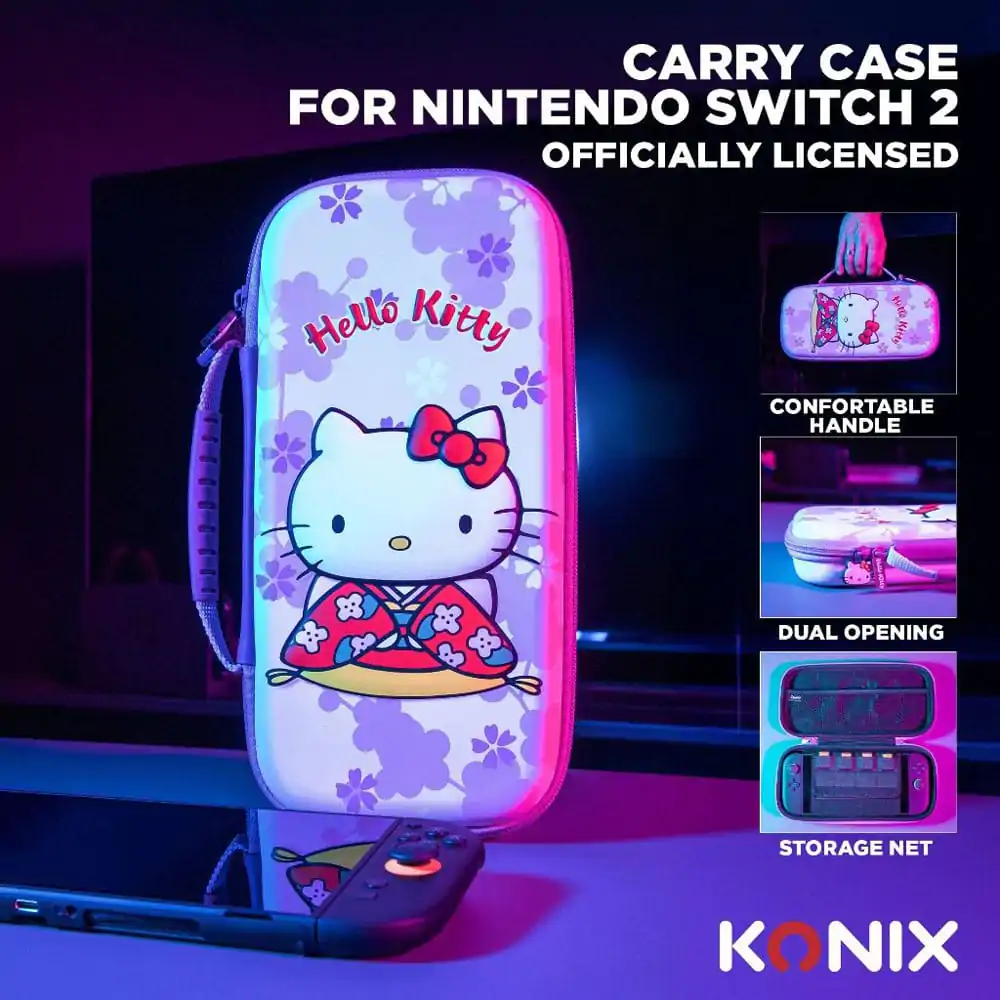 Sanrio prenosná taška Switch 2 Hello Kitty 3D produktová fotografia
