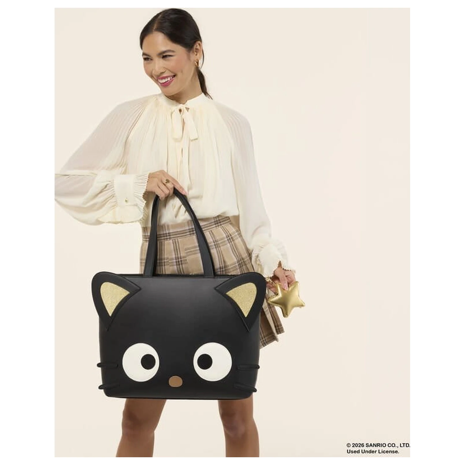 Sanrio Chococat Stars Tote Crossbody taška s taškou na mince produktová fotografia