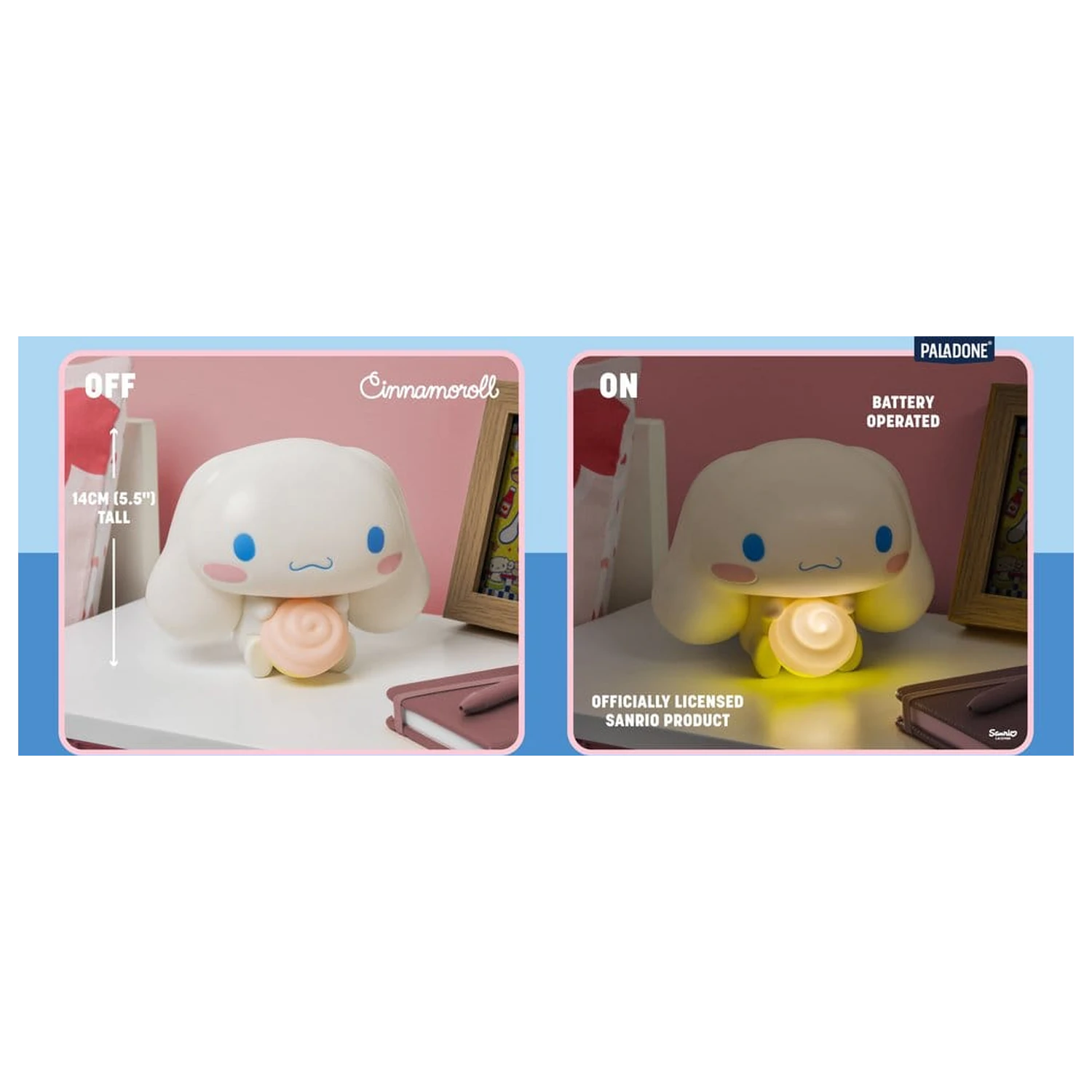 Sanrio GloBuddies Svetlo Cinnamoroll 14 cm produktová fotografia