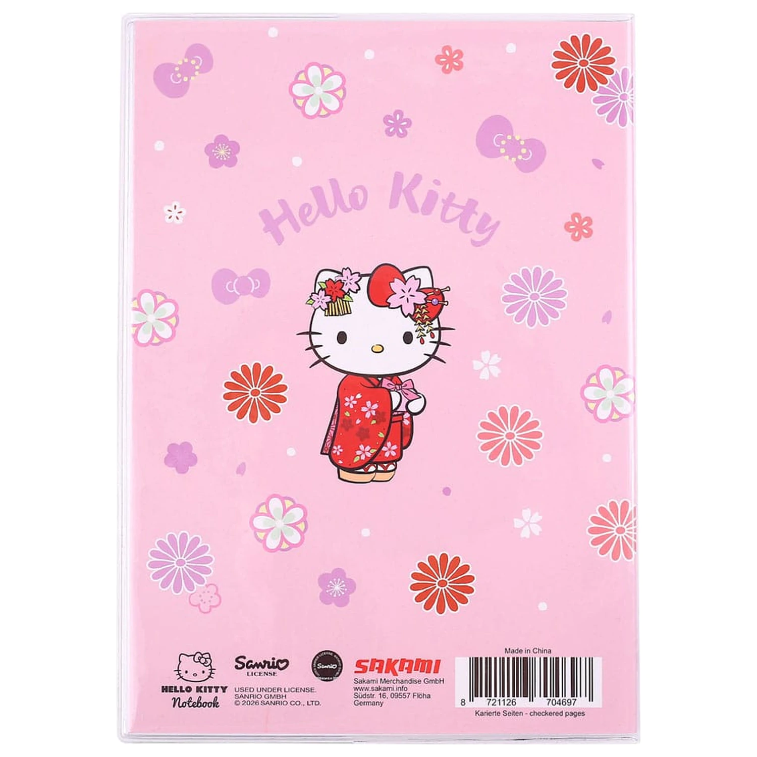 Sanrio Zápisník Hello Kitty Kimono Holografický kockovaný produktová fotografia