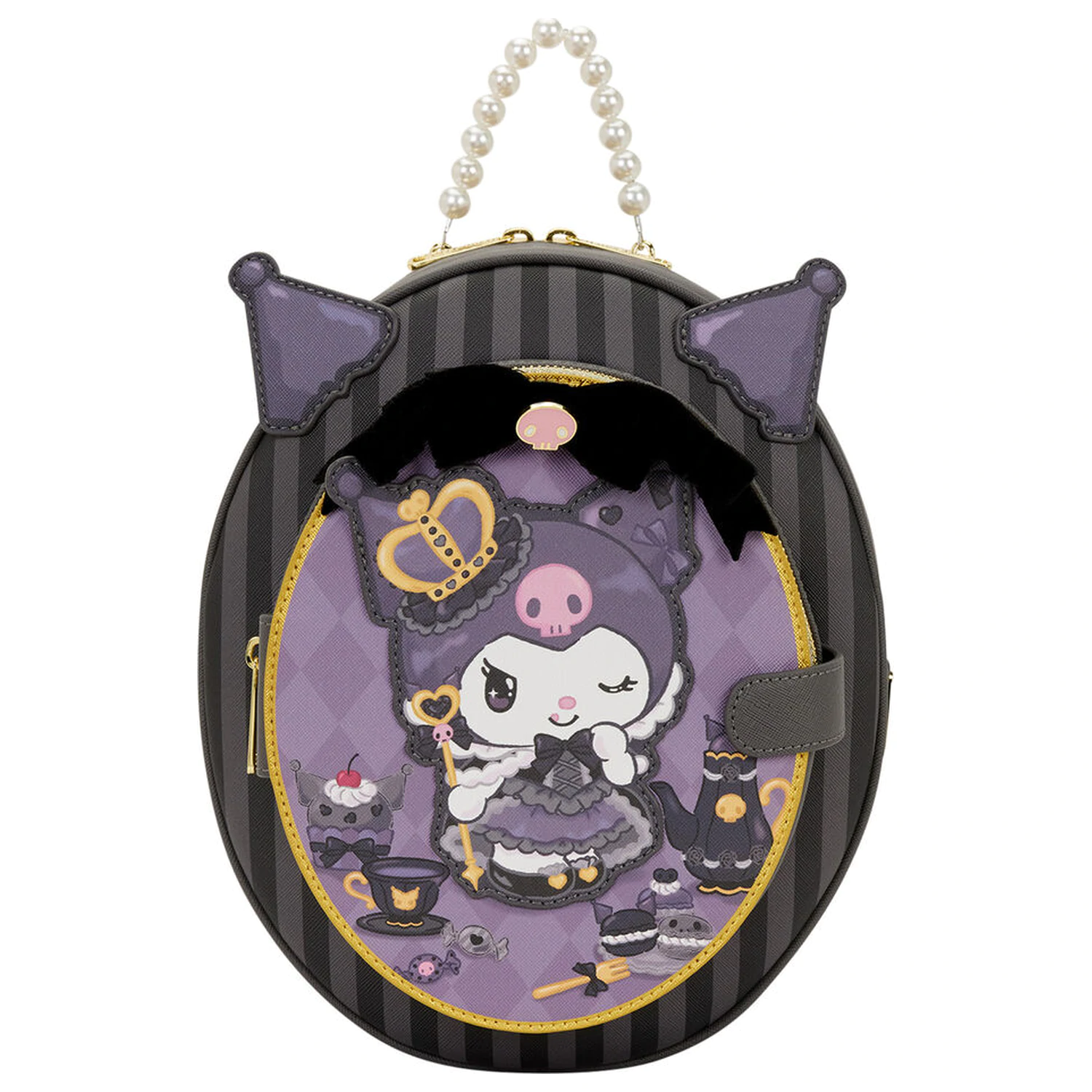 Loungefly Hello Kitty Kuromi 20th Anniversary batoh 28 cm produktová fotografia