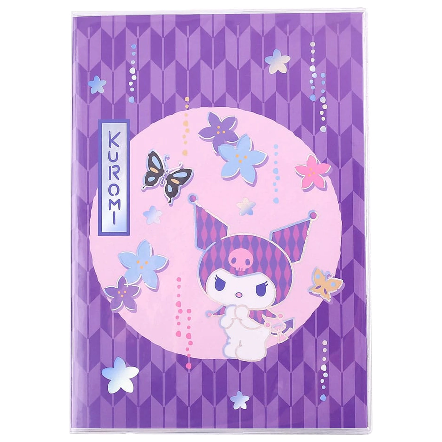 Sanrio Zápisník Kuromi japonský holografický kockovaný produktová fotografia