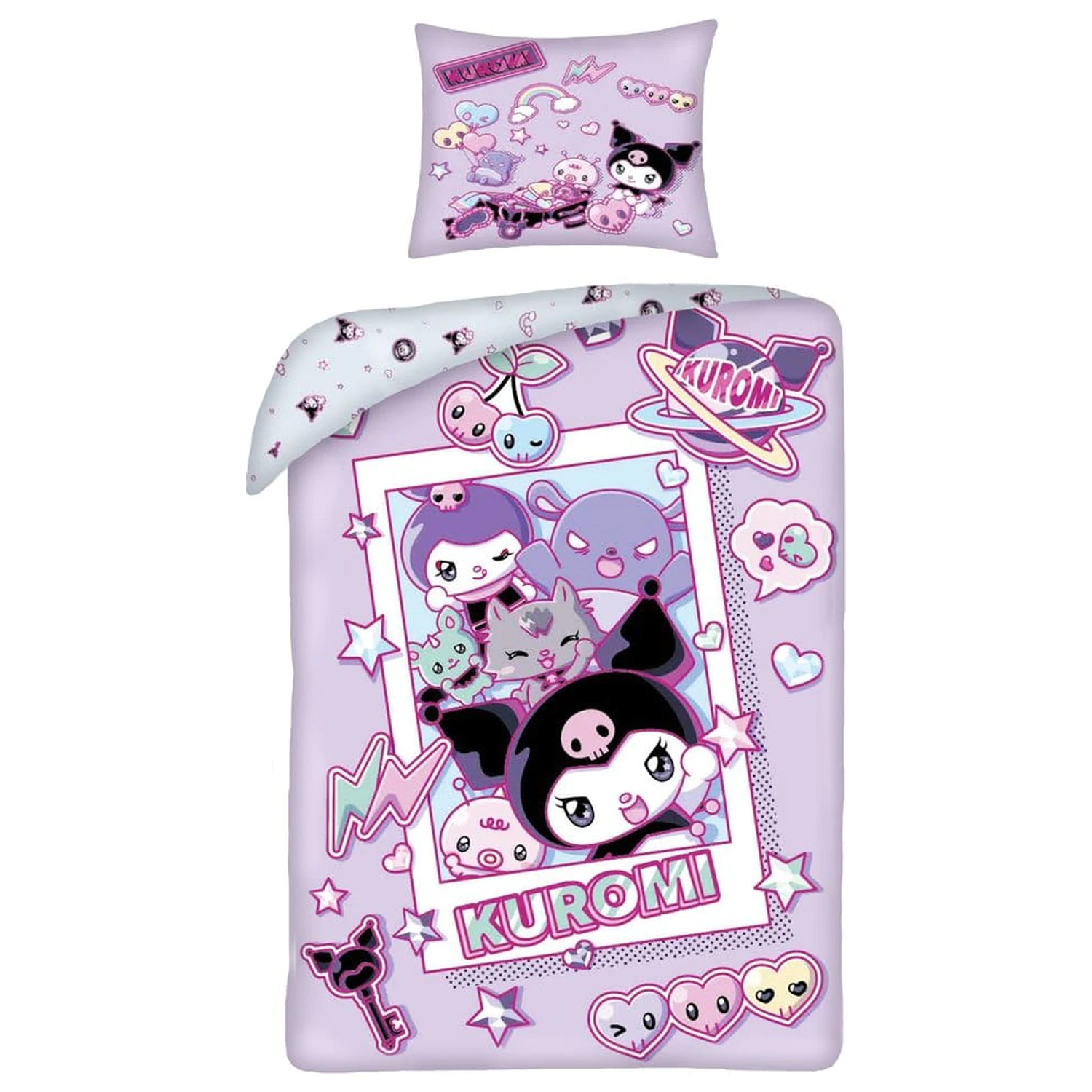 Sanrio súprava perín Kuromi Ver. 2 140 x 200 cm / 70 x 90 cm produktová fotografia