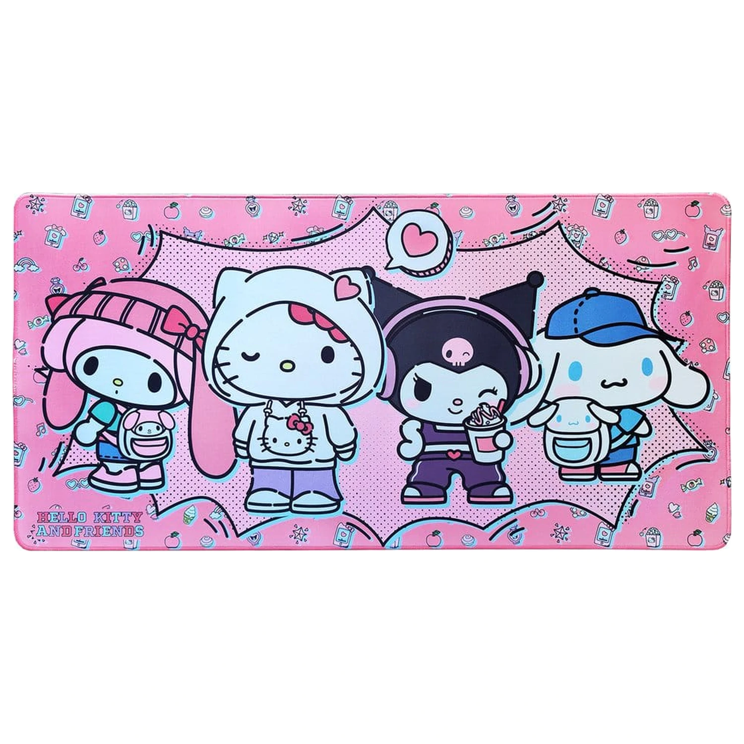 Sanrio Ružová Čierna Párty Séria XXL podložka pod myš Hello Kitty & Friends Pop produktová fotografia
