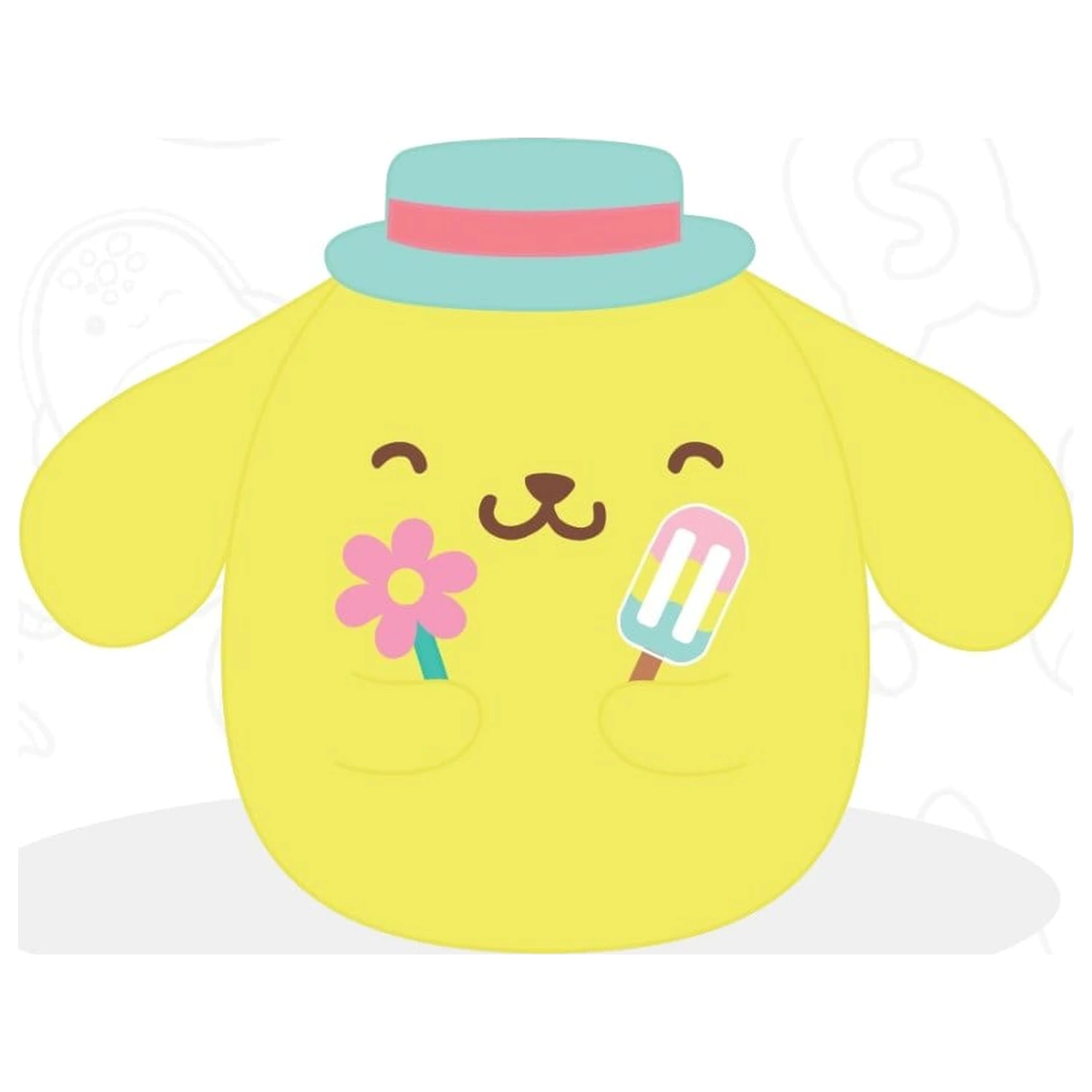 Sanrio Squishmallow plyšová figúrka Hello Kitty and Friends Seize the Moment Pompompurin Popsicle 20 cm produktová fotografia