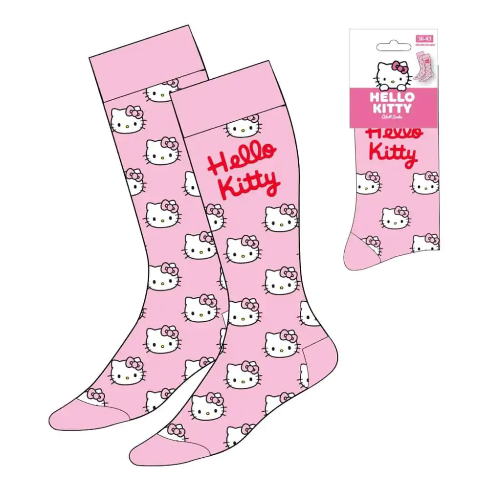 Sanrio Ponožky Hello Kitty Face Pink 36-43 produktová fotografia