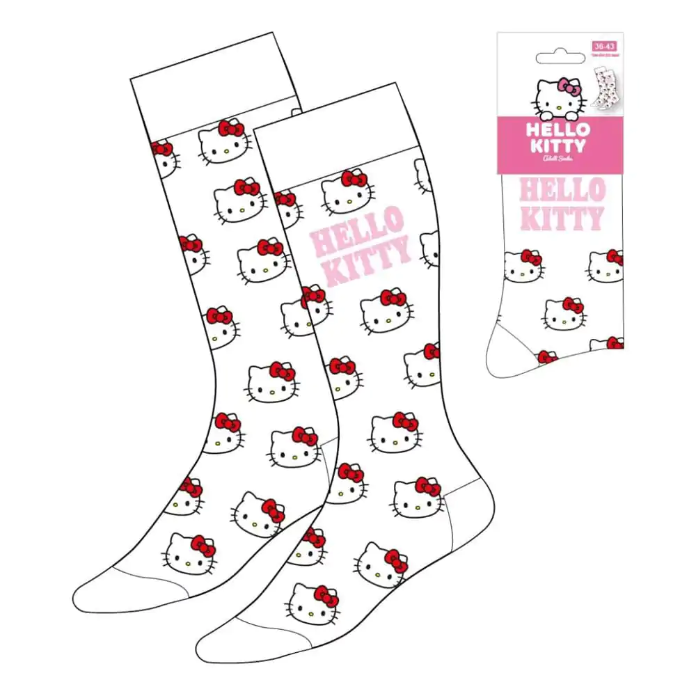 Sanrio Ponožky Hello Kitty Face White 36-43 produktová fotografia