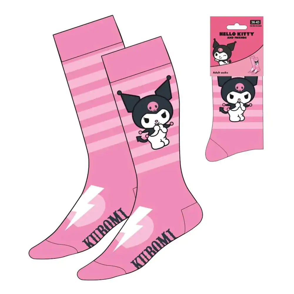 Sanrio Ponožky Kuromi Pink Stripes 36-43 produktová fotografia