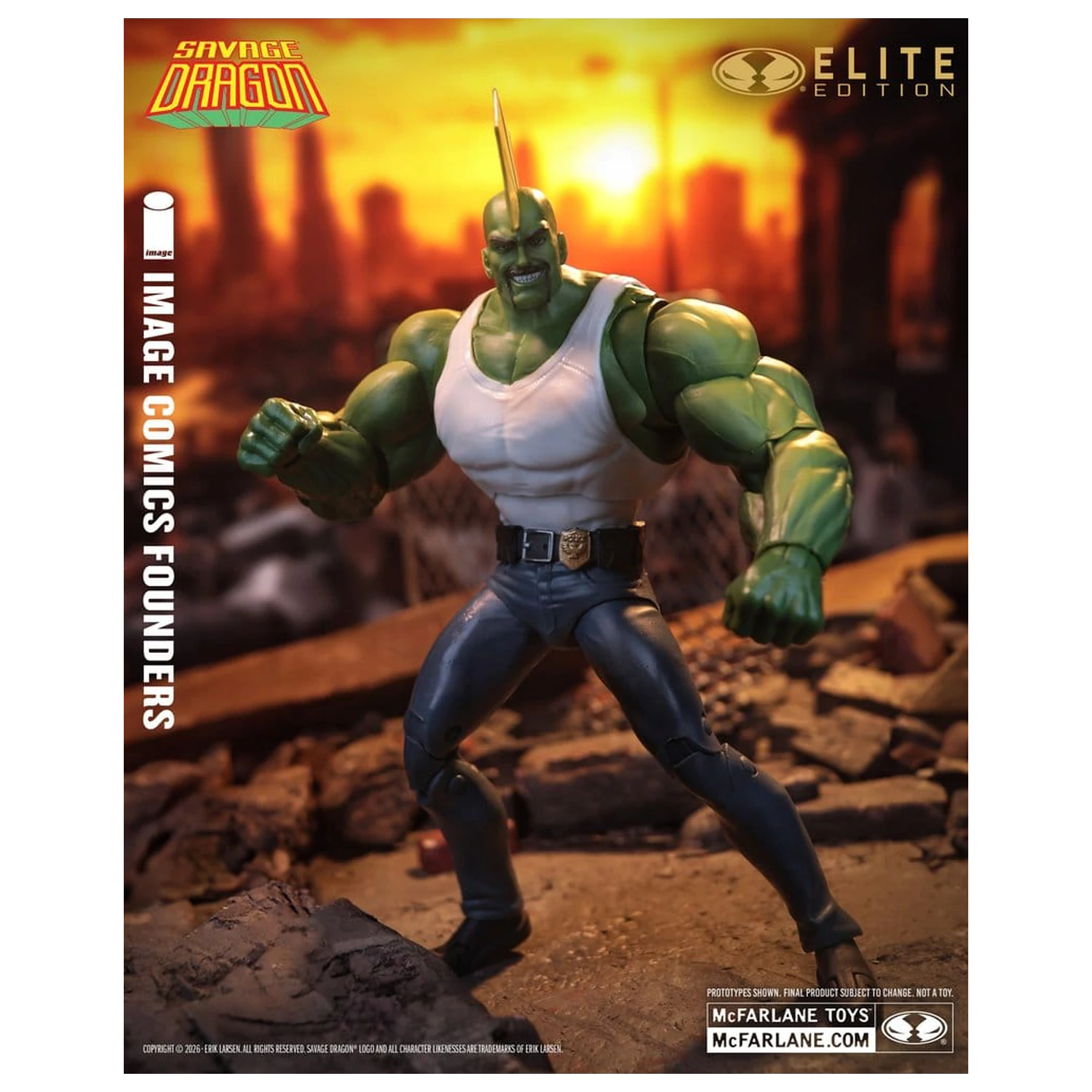 Savage Dragon Image Comics Founders Series McFarlane Elite Edition akčná figúrka Dragon 20 cm produktová fotografia