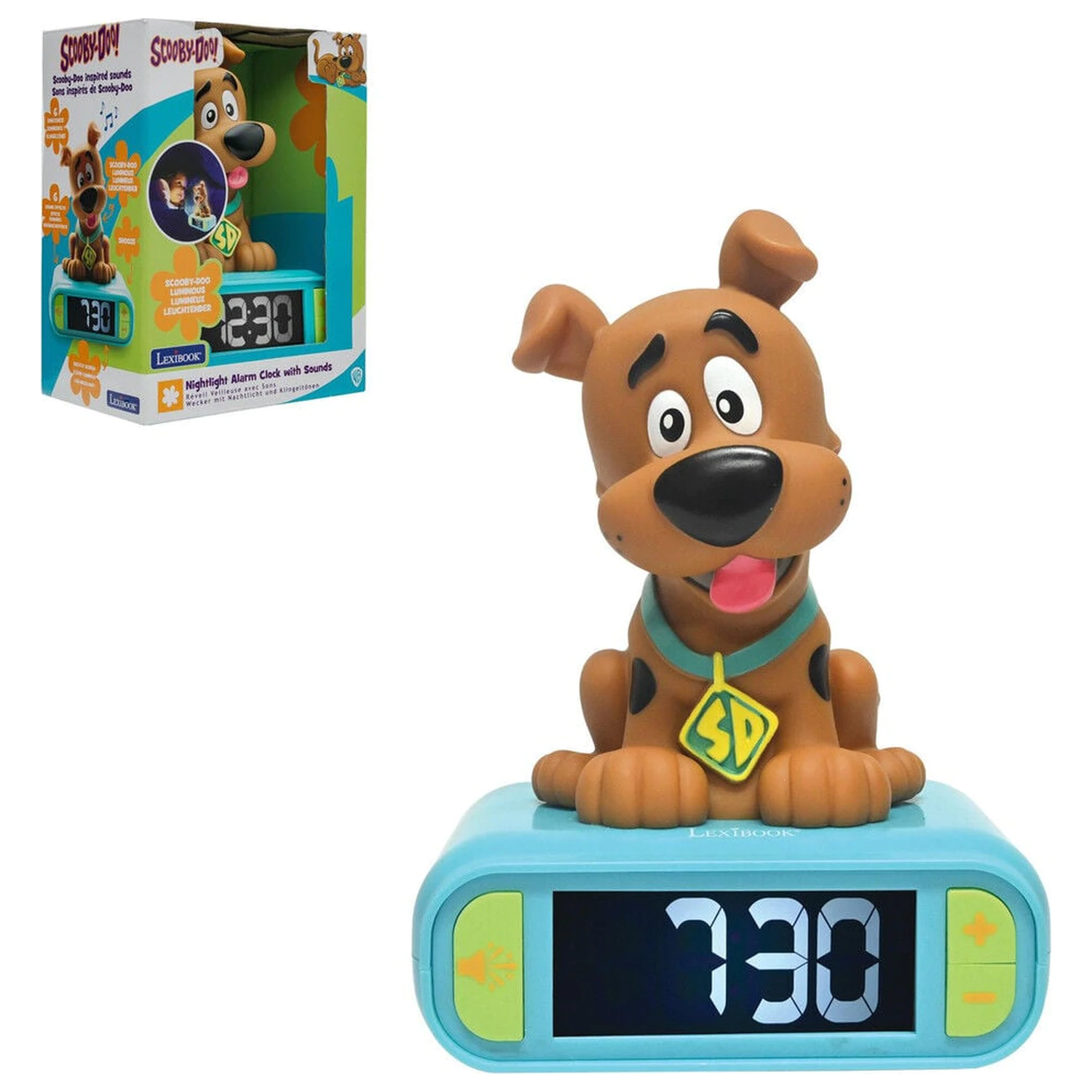Scooby Doo Digitálny budík s Doo 3D nočným svetlom a zvukovými efektmi produktová fotografia