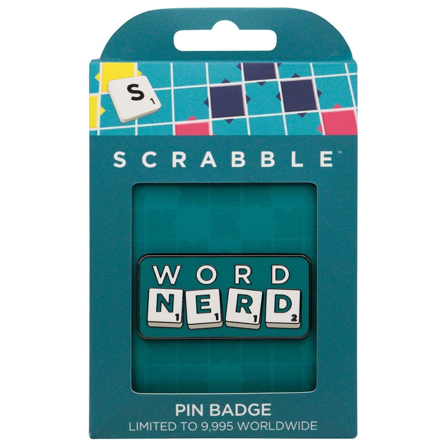 Scrabble Pin Odznak Word Nerd Limitovaná Edícia produktová fotografia