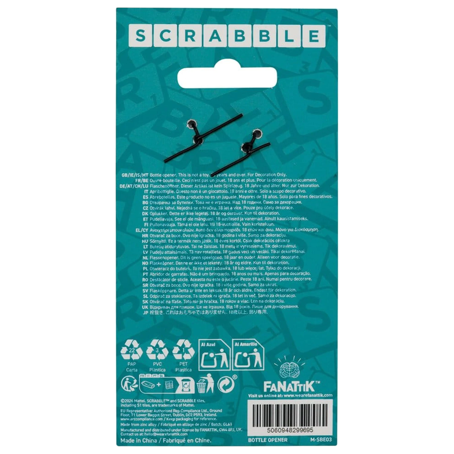 Scrabble Otvárač na fľaše Magnetic Cheers produktová fotografia