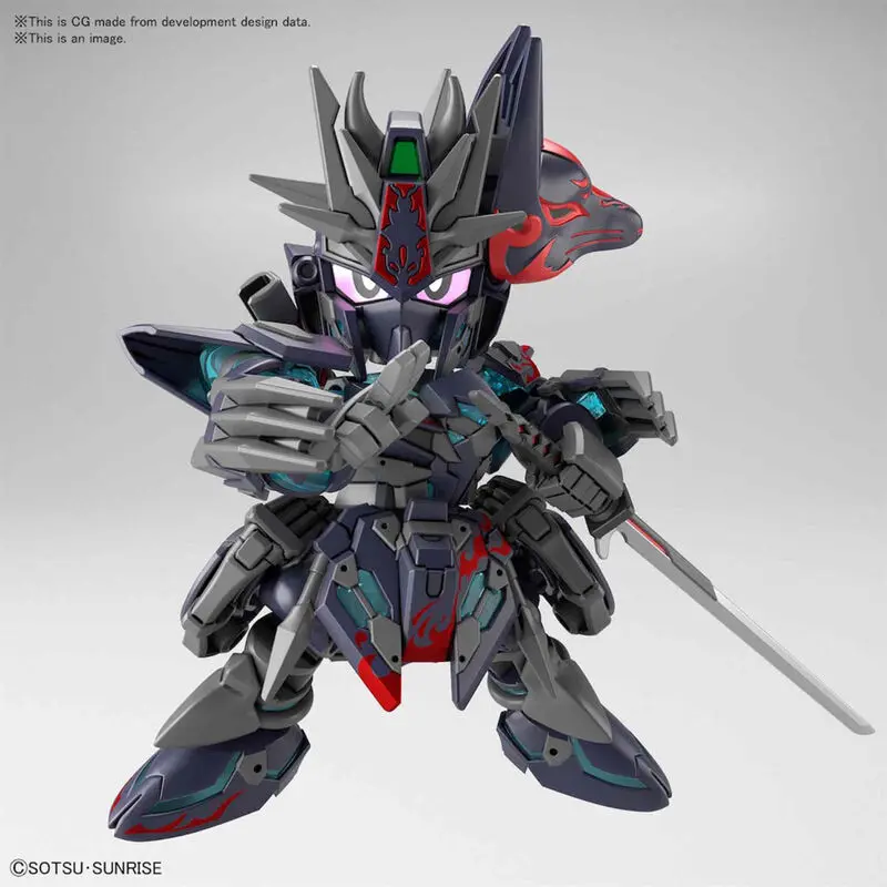 SD Gundam World Heroes Sasuke Delta Gundam plastikový model figúrka produktová fotografia