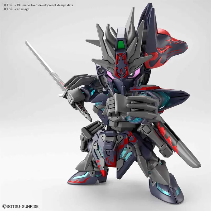 SD Gundam World Heroes Sasuke Delta Gundam plastikový model figúrka produktová fotografia