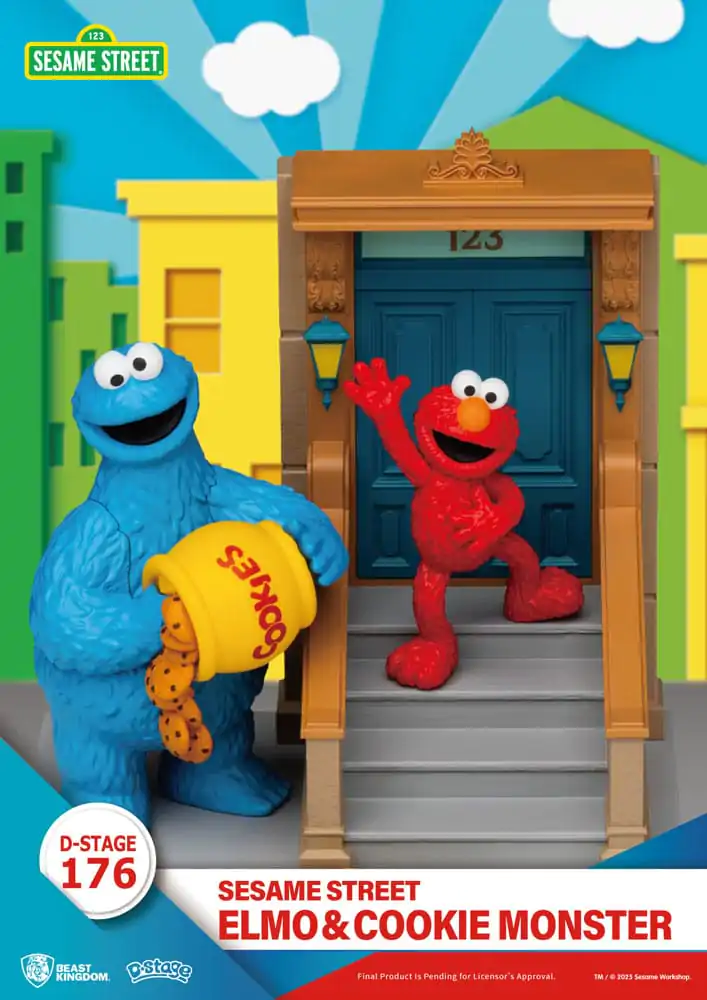 Sesame Street D-Stage PVC Socha Elmo & Cookie Monster 11 cm produktová fotografia