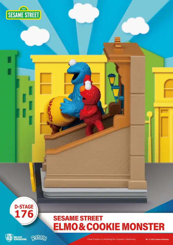 Sesame Street D-Stage PVC Socha Elmo & Cookie Monster 11 cm produktová fotografia
