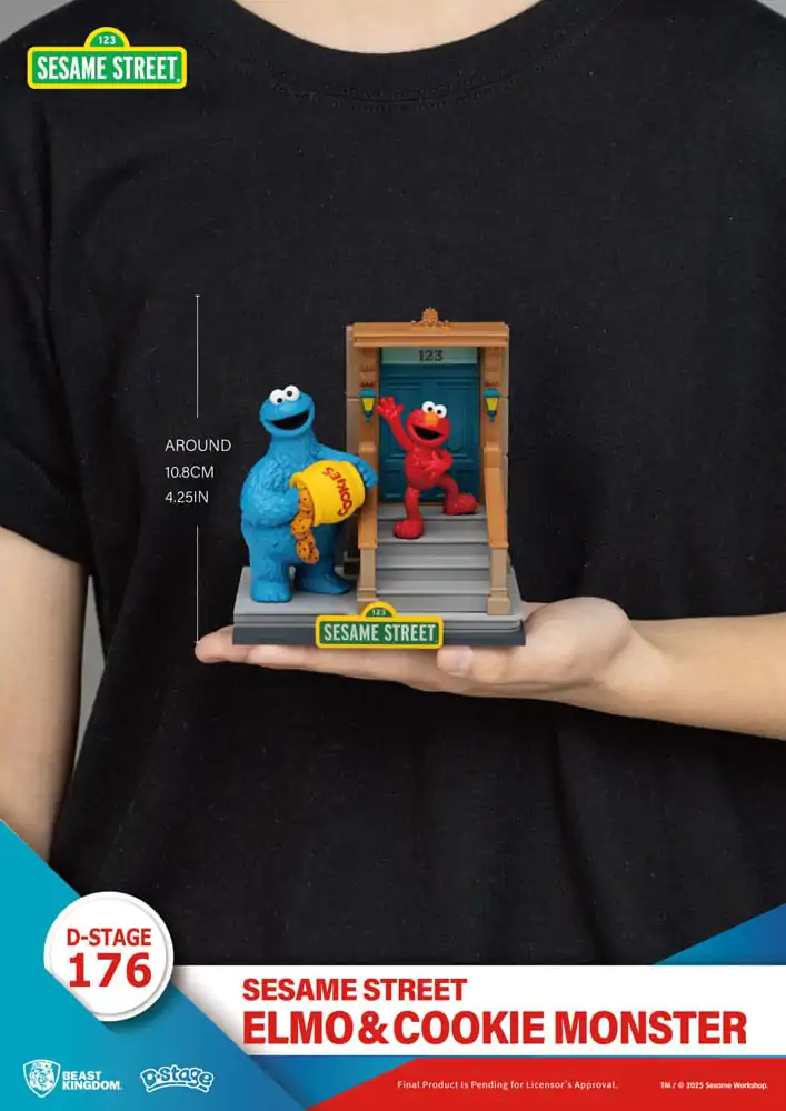 Sesame Street D-Stage PVC Socha Elmo & Cookie Monster 11 cm produktová fotografia