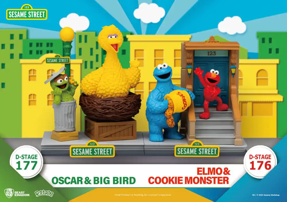 Sesame Street D-Stage PVC socha Oscar & Big Bird 12 cm produktová fotografia