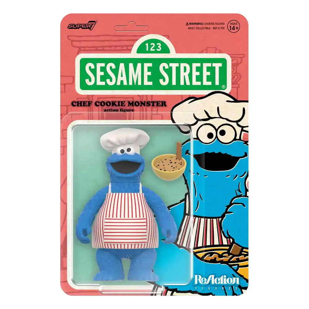 Sesame Street ReAction Akčná figúrka Wave 04 Chef Cookie Monster 10 cm produktová fotografia