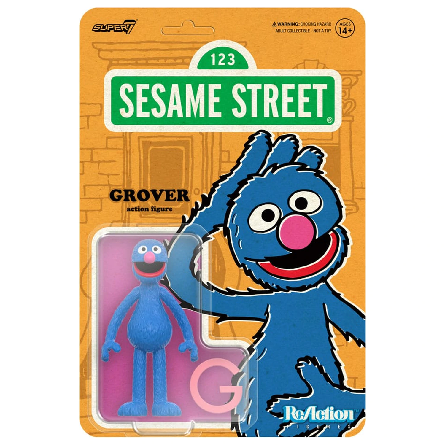 Sesame Street ReAction akčná figúrka Wave 05 Grover 10 cm produktová fotografia