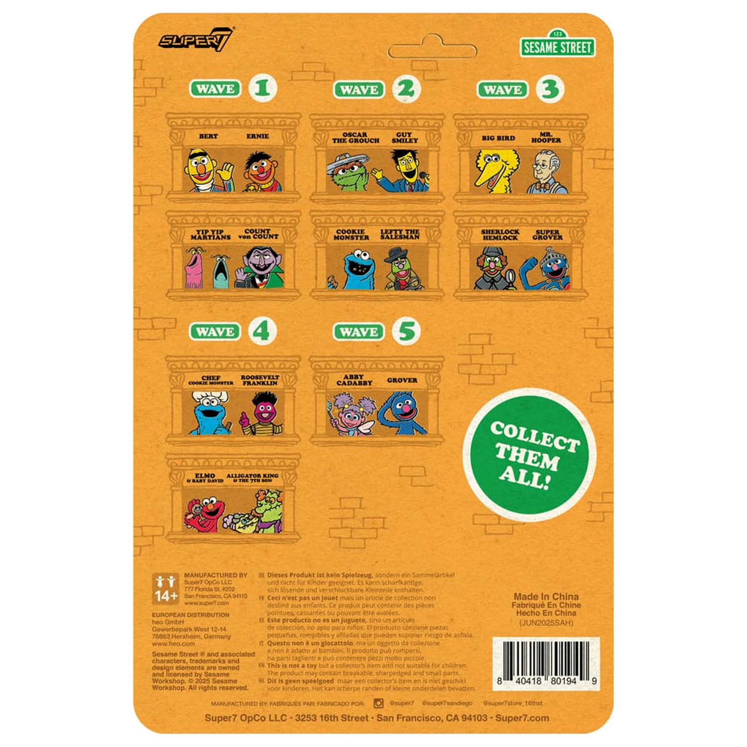 Sesame Street ReAction akčná figúrka Wave 05 Grover 10 cm produktová fotografia