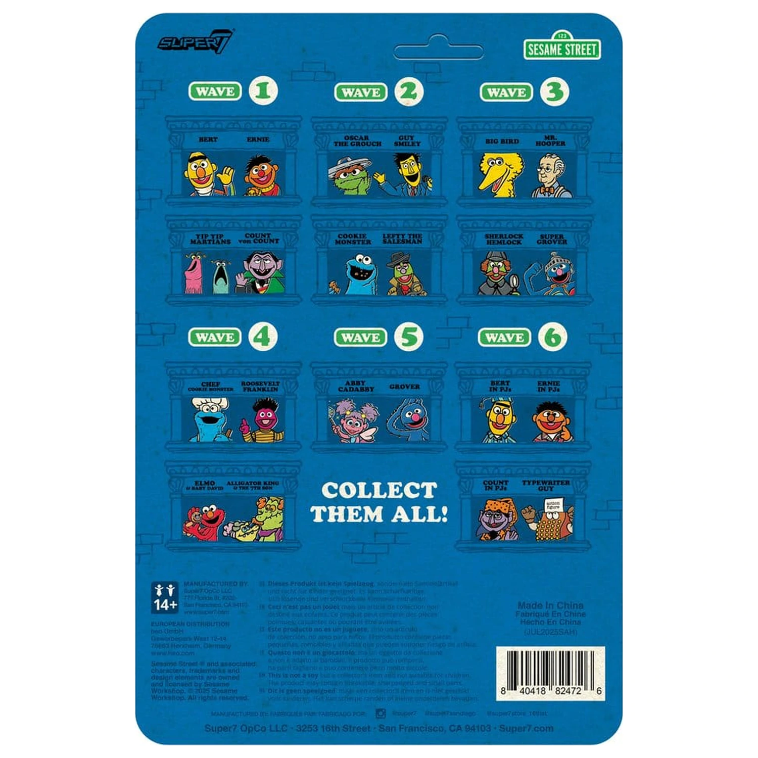 Sesame Street ReAction akčná figúrka Wave 06 Count Von Count (PJs) 10 cm produktová fotografia