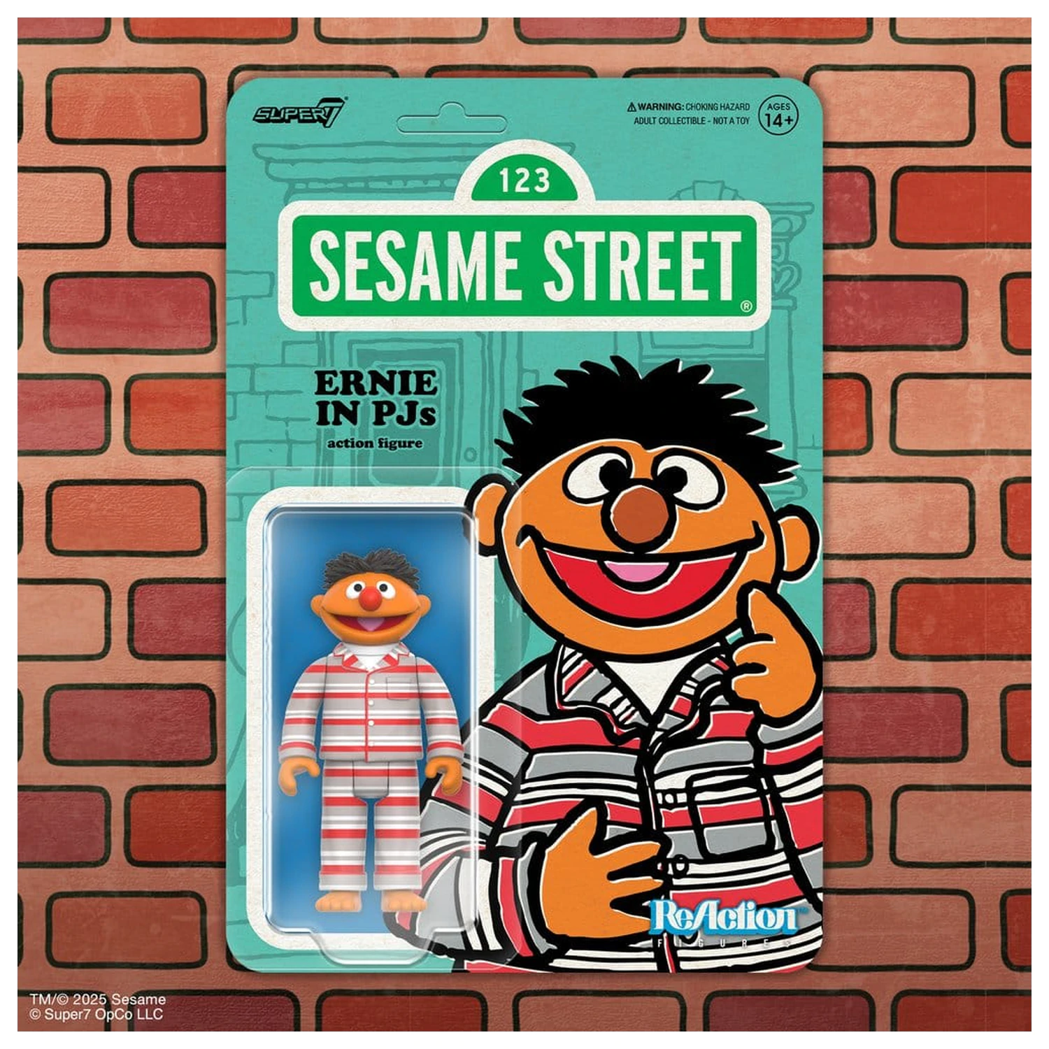 Sesame Street ReAction akčná figúrka Wave 06 Ernie (PJs) 10 cm produktová fotografia