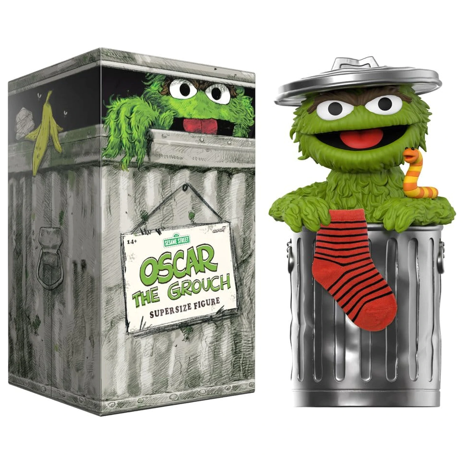 Sesame Street SuperSize vinylová figúrka Oscar The Grouch produktová fotografia