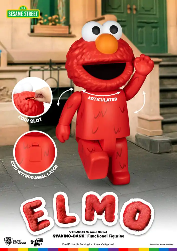 Sesame Street Syaking Bang Vinyl Prasiatko Elmo 47 cm produktová fotografia