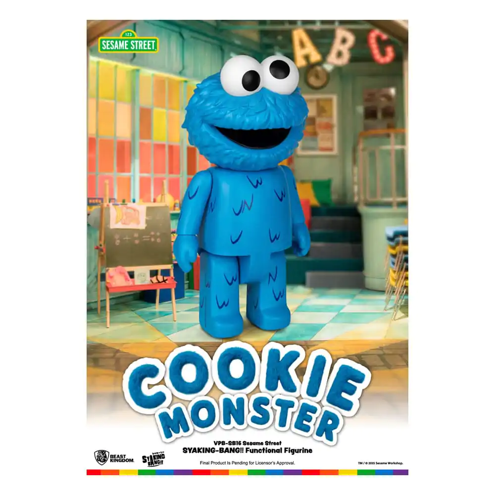 Sesame Street Syaking Bang Series PVC prasiatko Cookie Monster 47 cm produktová fotografia