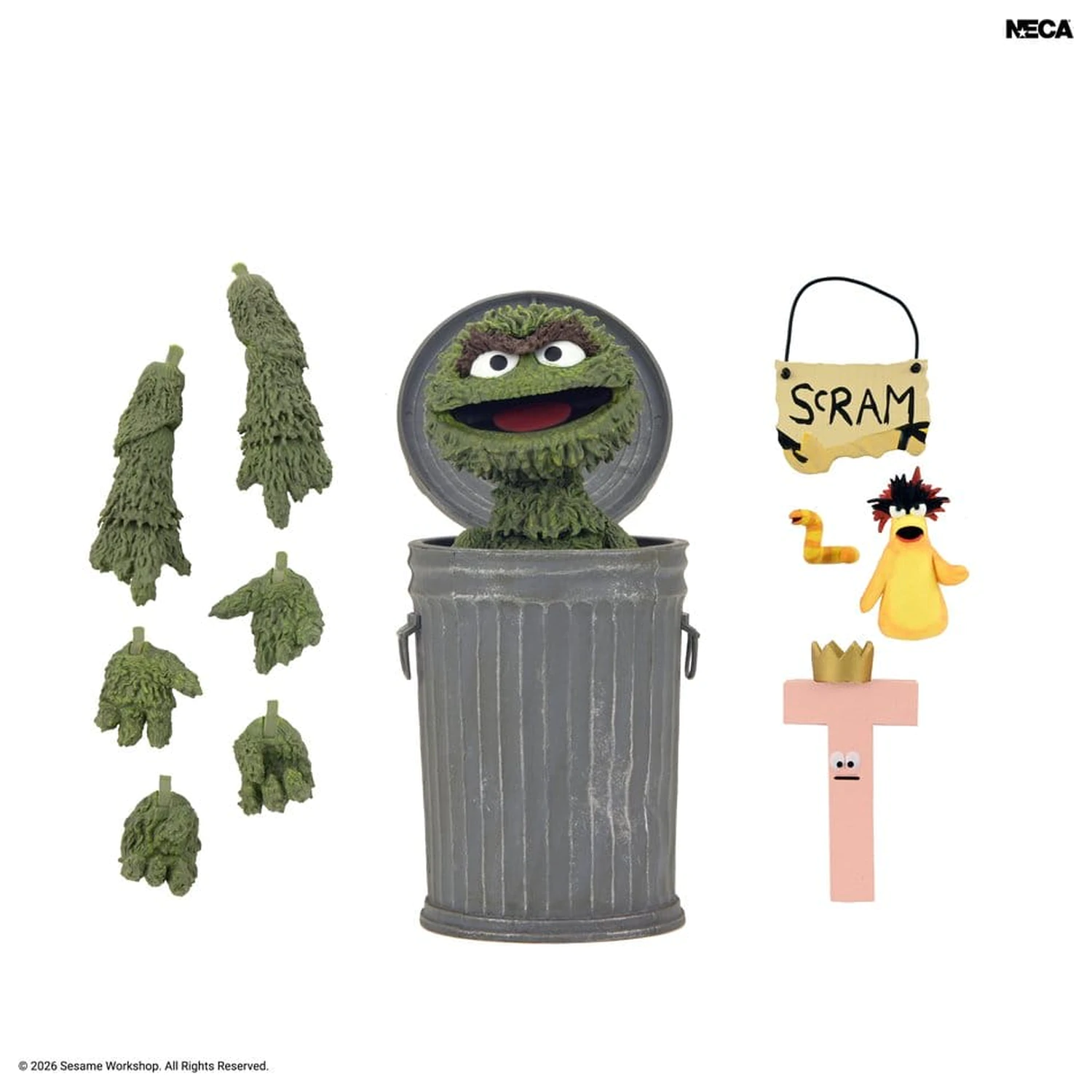 Sesame Street Ultimate Action Figure Oscar the Grouch 18 cm akčná figúrka produktová fotografia