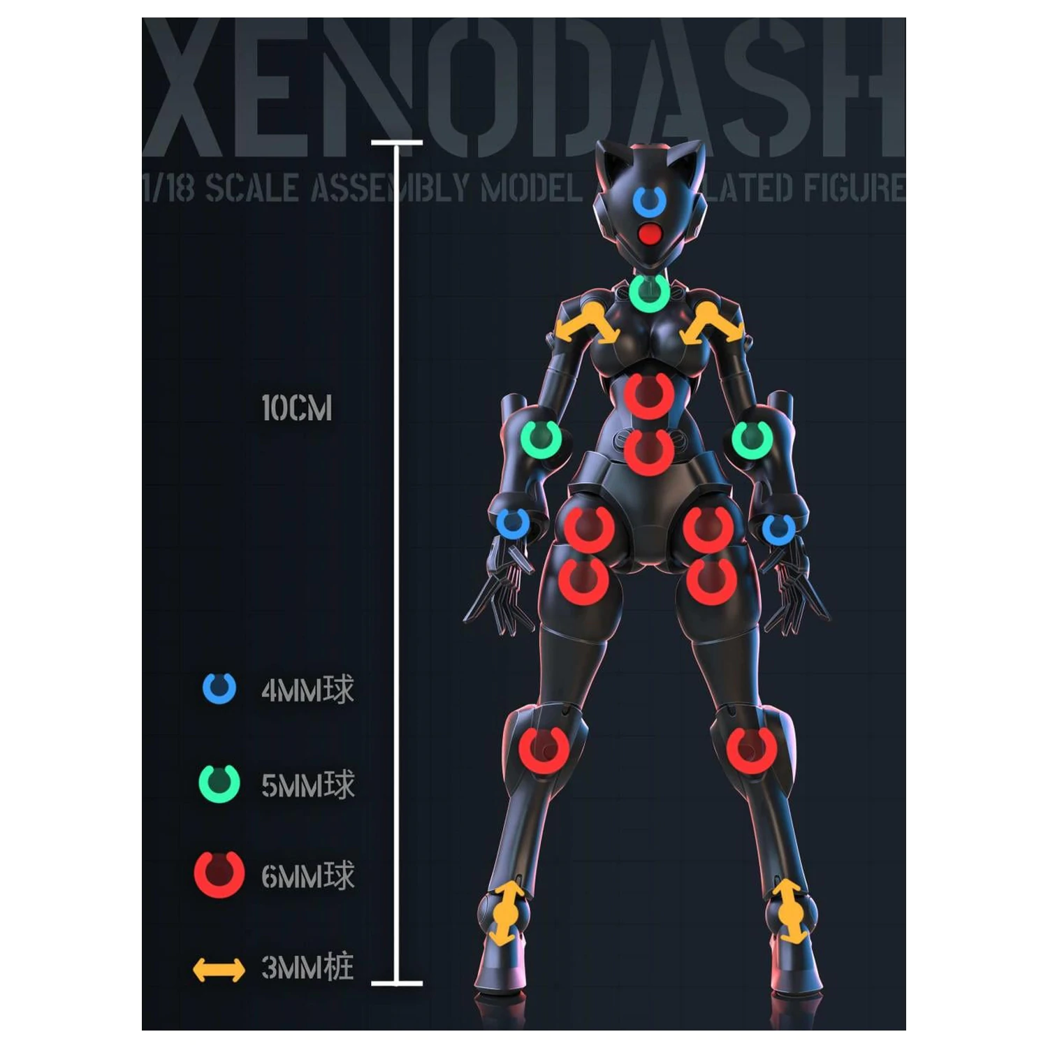 Sheik Mainland Xenodash (Black) Plastikový model 1/18 produktová fotografia