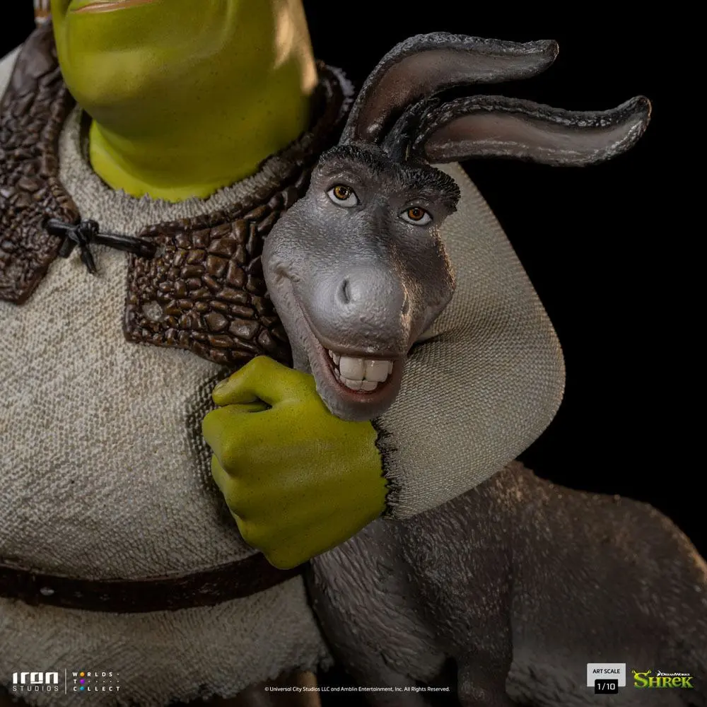 Shrek Deluxe Art Scale Statue 1/10 Shrek, Donkey and The Gingerbread Man 26 cm Socha produktová fotografia