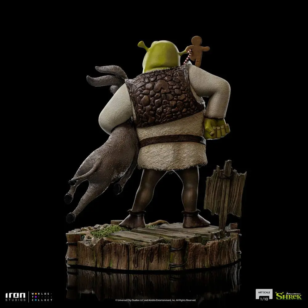 Shrek Deluxe Art Scale Statue 1/10 Shrek, Donkey and The Gingerbread Man 26 cm Socha produktová fotografia