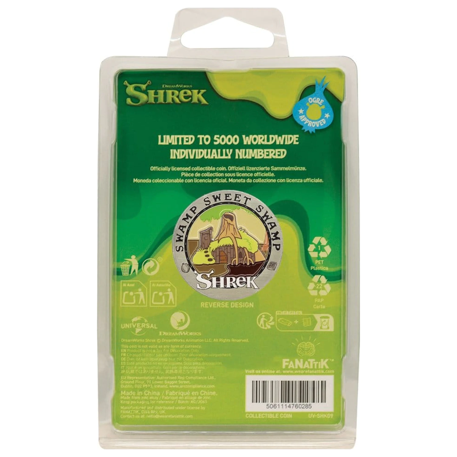 Shrek zberateľská minca Swamp Sweet Swamp limitovaná edícia produktová fotografia