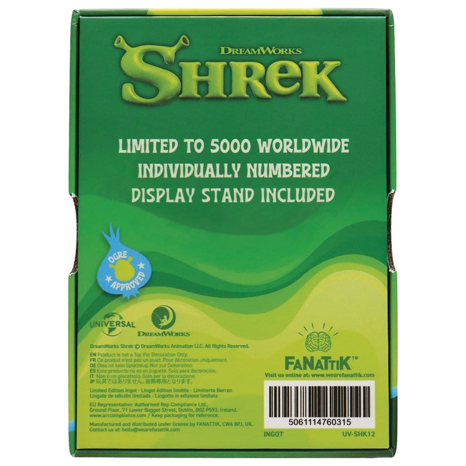 Shrek Ingot s efektom vitráže Limitovaná edícia produktová fotografia