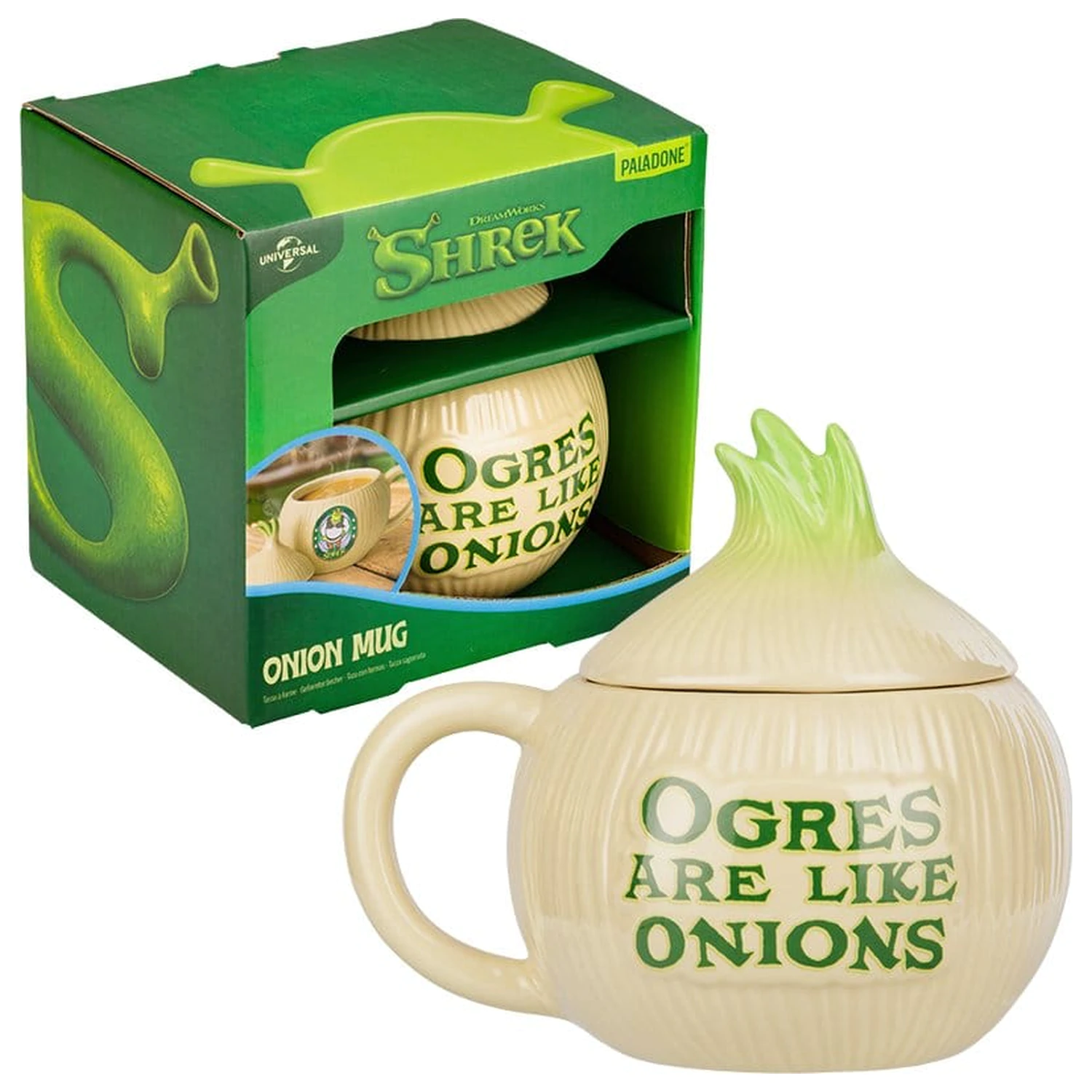 Shrek hrnček Onion s viečkom produktová fotografia